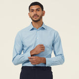 POLY COTTON END ON END LONG SLEEVE SHIRT