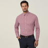 MEN'S AVIGNON GINGHAM CHECK STRETCH LONG SLEEVE SLIM SHIRT