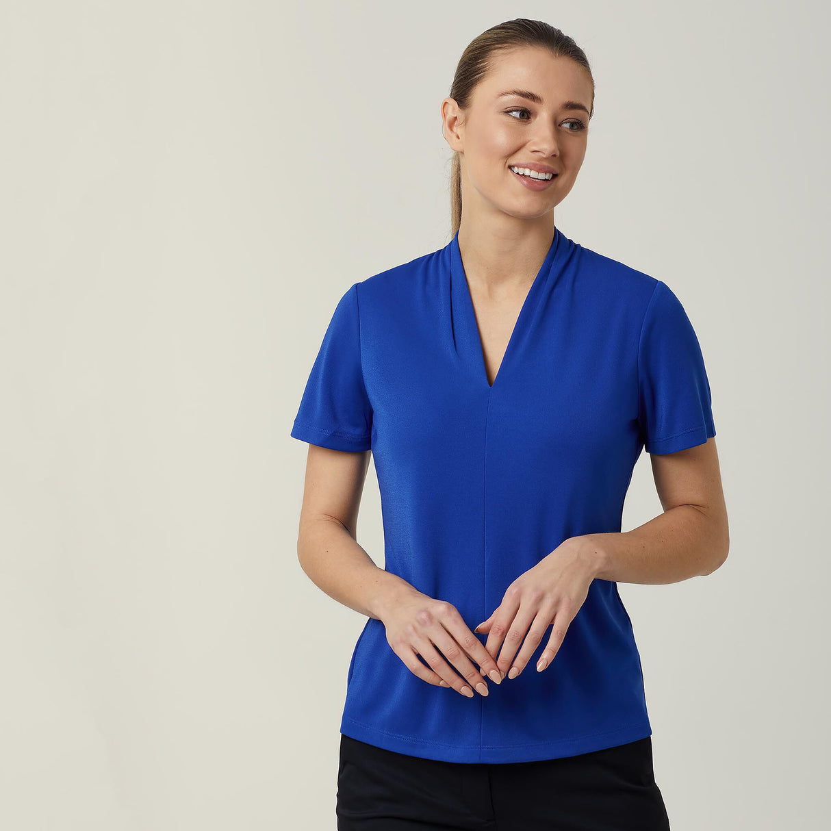 MATT JERSEY V-NECK TOP