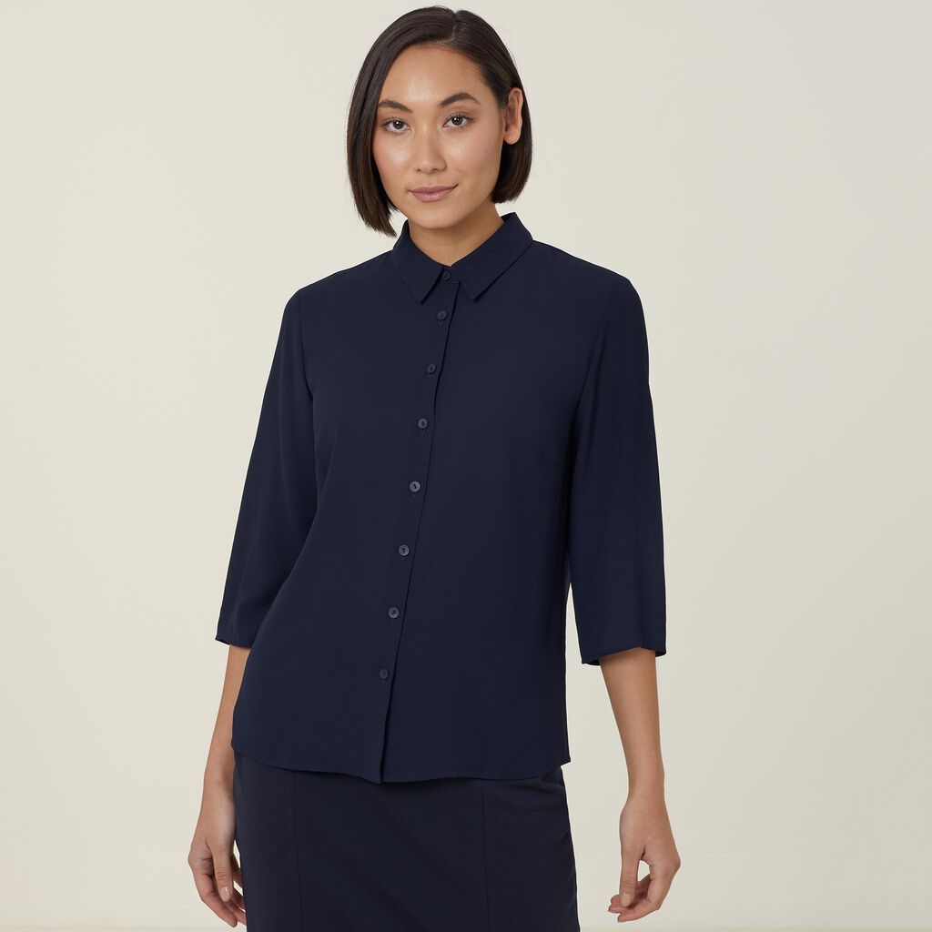 GEORGIE 3/4 PLEAT BACK SHIRT