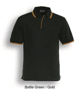 CP0422-Unisex Adults Double Striped Polo