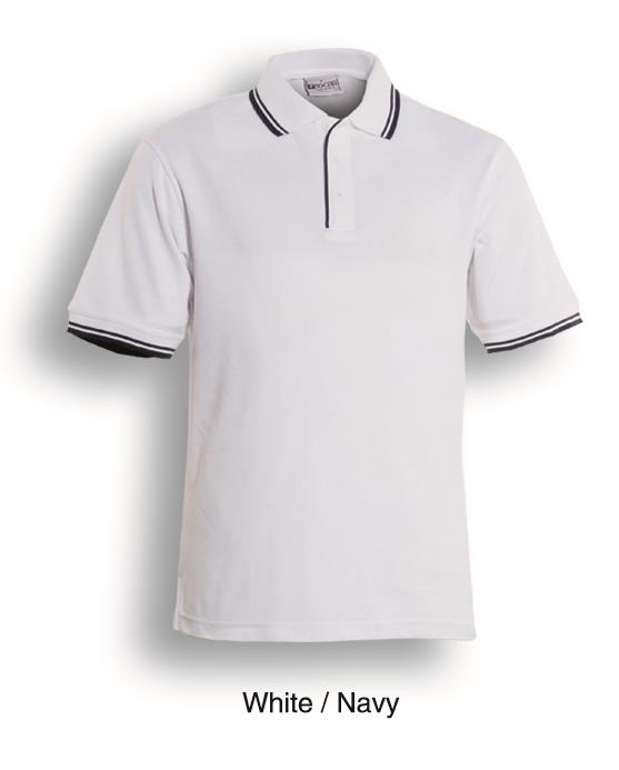 CP0422-Unisex Adults Double Striped Polo