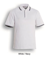 CP0422-Unisex Adults Double Striped Polo