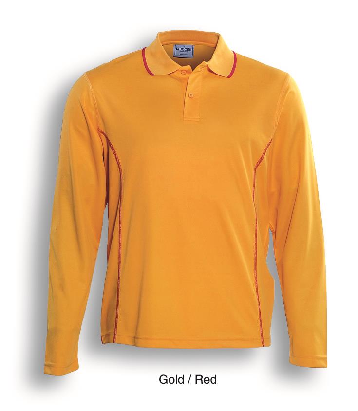 CP0912-Stitch Feature Essentials-Men'S Long Sleeve Polo