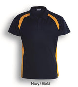 CP0919-Men's Team Essentials Contrast Panel Polo.