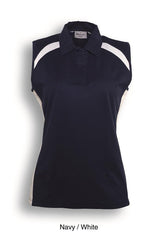 CP0931-Team Essentials- Ladie Sleeveless Contrast Polo