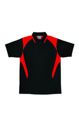 CP1215-Adults Honey Comb Contrast Panel Polo