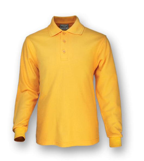 CP1604-Unisex Adults Poly Face Cotton Back Long Sleeve Polo