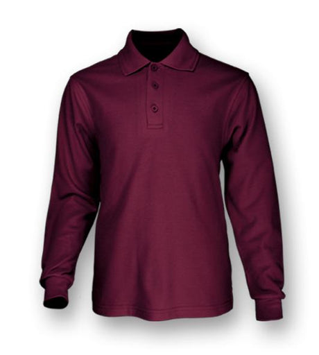 CP1604-Unisex Adults Poly Face Cotton Back Long Sleeve Polo