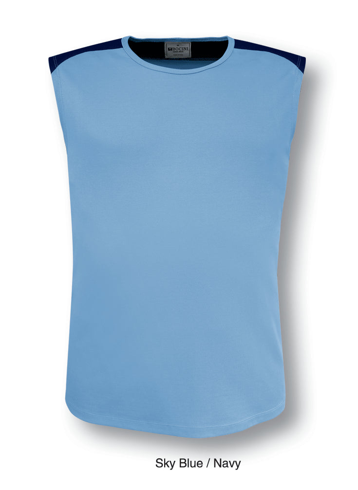 CT0918-Team Essentials-Mens Contrast Feature Tank