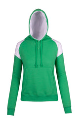 F303UN-Ladies/Juniors  Shoulder Contrast Panel Hoodie