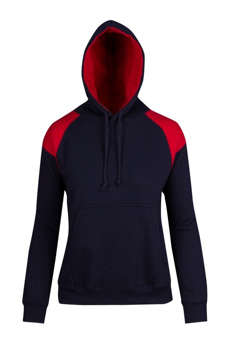 F303UN-Ladies/Juniors  Shoulder Contrast Panel Hoodie