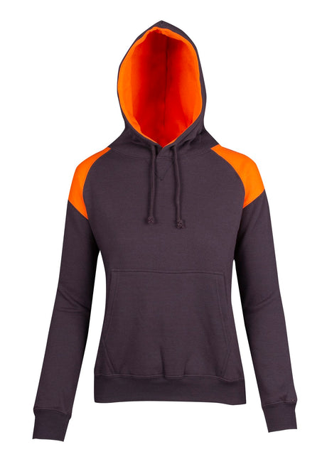 F303UN-Ladies/Juniors  Shoulder Contrast Panel Hoodie