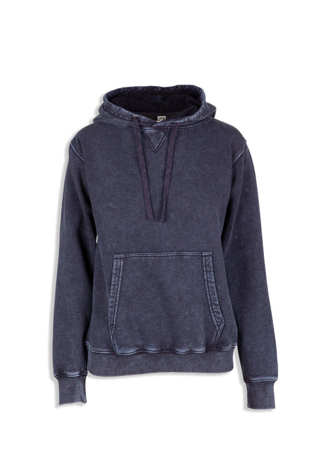 F363UN-Ladies'/Junior's  Stone Wash Fleece Hoodie