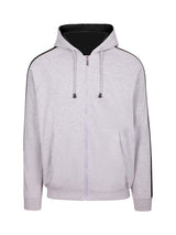 F600HZ-Mens Unbrushed Stripe  Sleeve Hoodie