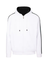 F600HZ-Mens Unbrushed Stripe  Sleeve Hoodie