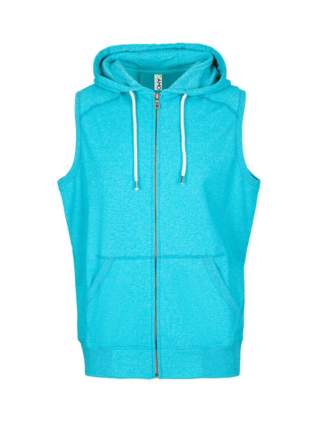 F770ZS-Mens Heather SLEEVELESS ZIP Hoodies - Greatness Range