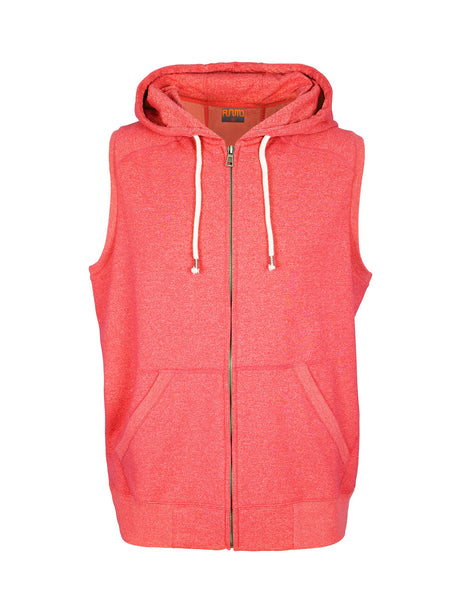 F770ZS-Mens Heather SLEEVELESS ZIP Hoodies - Greatness Range