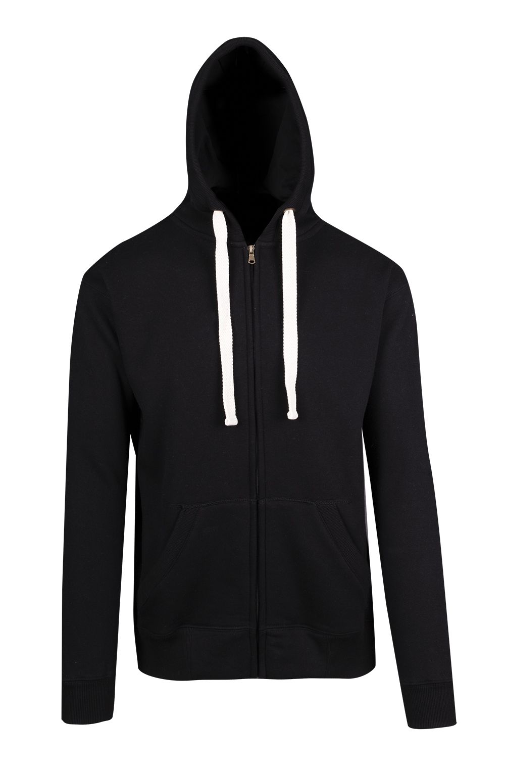 F909HZ-Mens Brushed Heavy Zip Fleece Hoodie