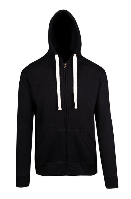 F909HZ-Mens Brushed Heavy Zip Fleece Hoodie