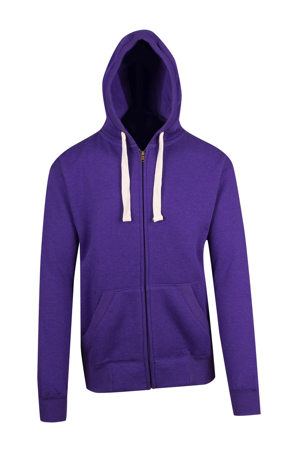 F909HZ-Mens Brushed Heavy Zip Fleece Hoodie