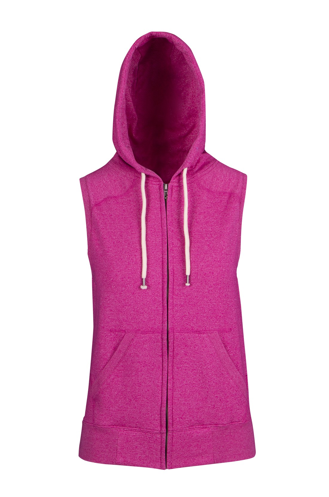 FZ77UN-Ladies/Junior Heather SLEEVELESS ZIP Hoodies - Greatness Range