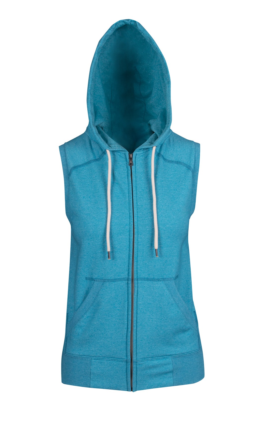 FZ77UN-Ladies/Junior Heather SLEEVELESS ZIP Hoodies - Greatness Range