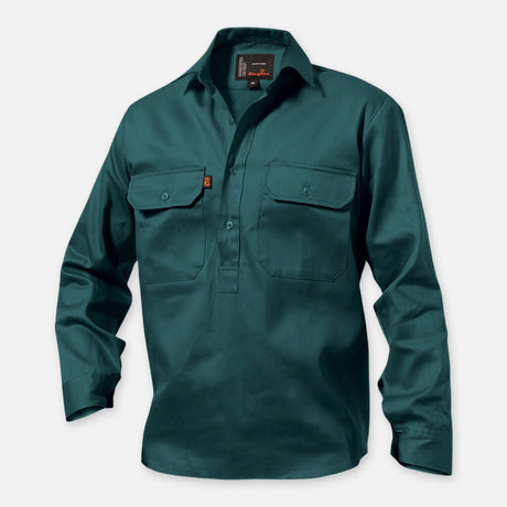 K04020-Closed Front Drill Shirt L/S