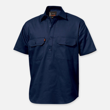 K04060-Closed Front Drill Shirt S/S