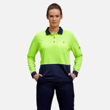 K44730-Workcool Hyperfreeze Spliced Polo L/S Womens