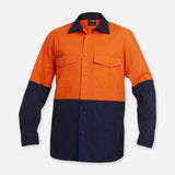 K54870-Workcool 2 Hi-Vis Spliced Shirt L/S