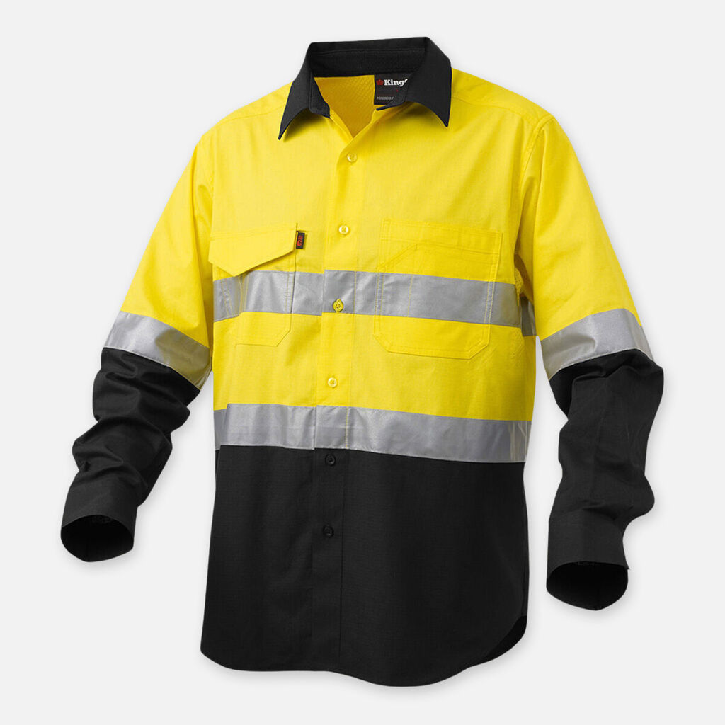 K54880-Workcool 2 Hi-Vis Reflective Spliced Shirt L/S