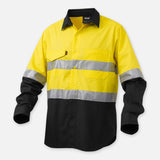 K54880-Workcool 2 Hi-Vis Reflective Spliced Shirt L/S