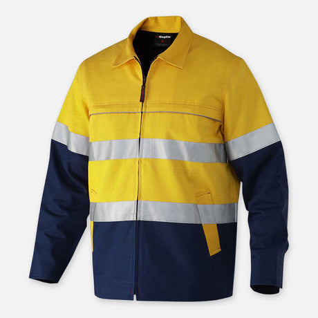 K55905-Reflective Spliced Cotton Drill Jacket