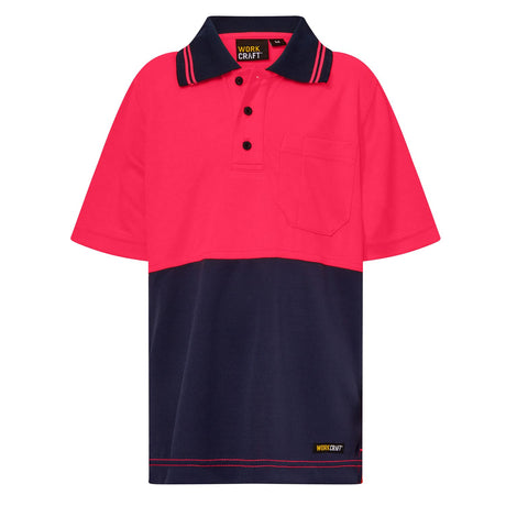 WSPK20-Kids S/S Two Tone Polo