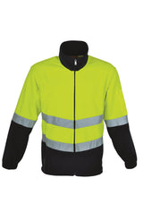 SJ1239-Hi-Vis Full Zip Polar Fleece With 3M Tape