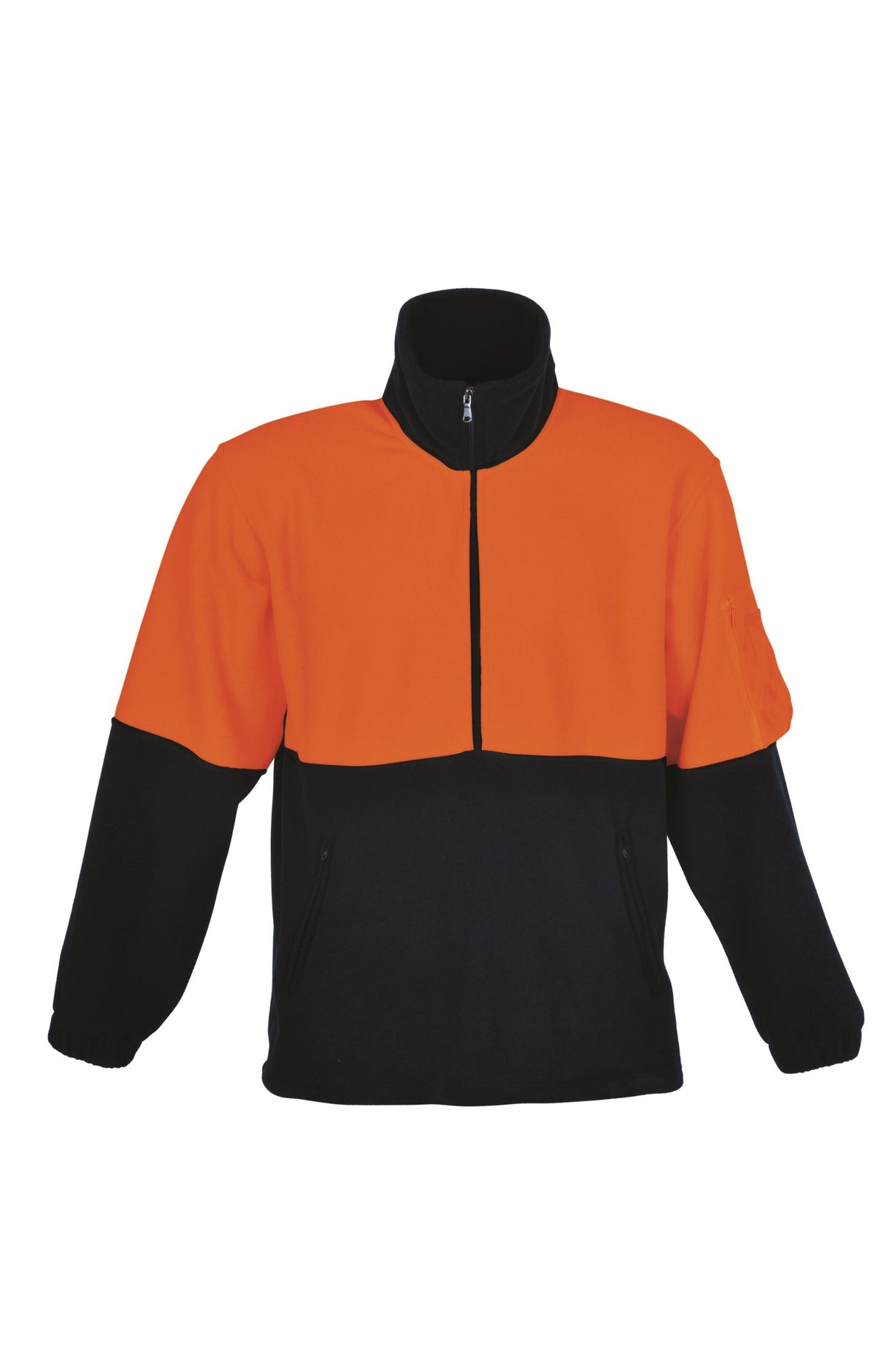 SJ1240-Hi-Vis 1/2 Zip Polar Fleece