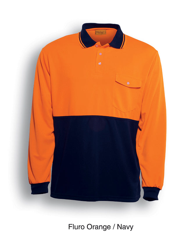 SP0426-Hi-Vis Safety Polo -Long Sleeve