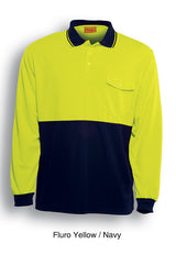 SP0426-Hi-Vis Safety Polo -Long Sleeve