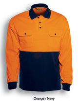 SP1011-Hi-Vis Cotton Jersey Polo L/S