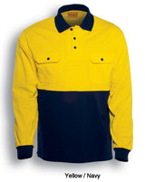 SP1011-Hi-Vis Cotton Jersey Polo L/S