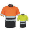 SP1249-High-Vis S/S Polyface / Cotton Back Polo With Reflective Tap