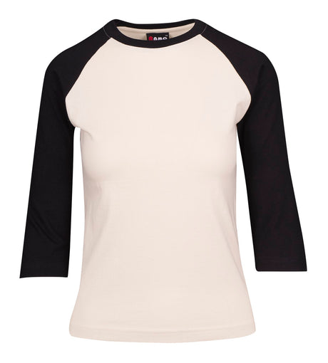 T231RL-Ladies 3/4 Sleeve Raglan Tees