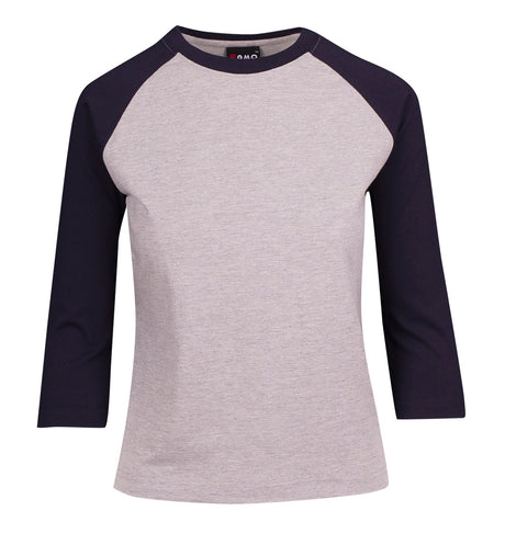 T231RL-Ladies 3/4 Sleeve Raglan Tees