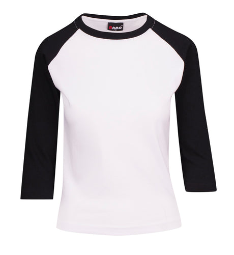 T231RL-Ladies 3/4 Sleeve Raglan Tees