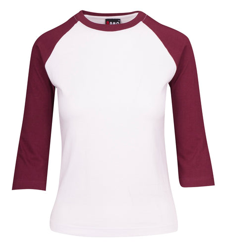 T231RL-Ladies 3/4 Sleeve Raglan Tees