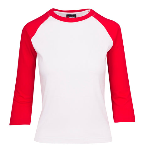 T231RL-Ladies 3/4 Sleeve Raglan Tees