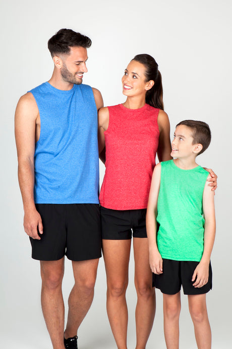 T313KS-Boys Heather SLEEVELESS Tee - Greatness Range