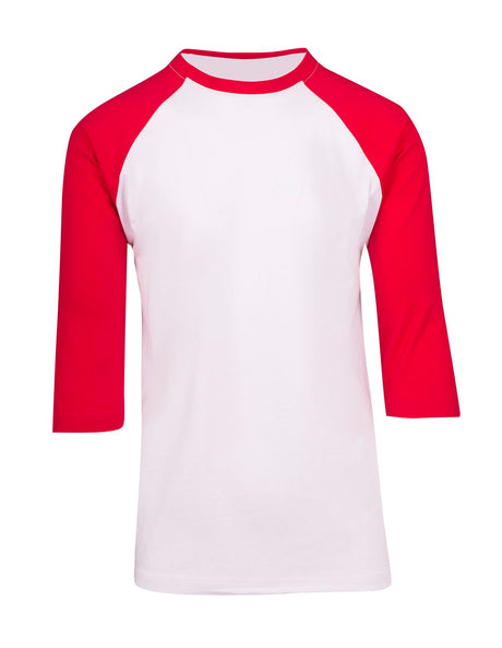 T343RG-Men's 3/4 Sleeve Raglan Tees