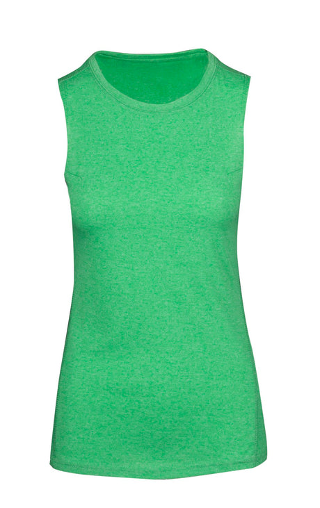 T403LD-Ladies Heather SLEEVELESS Tee - Greatness Range